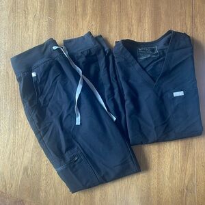 Black Figs Set XS High Waisted Zamora Joggers + Catarina